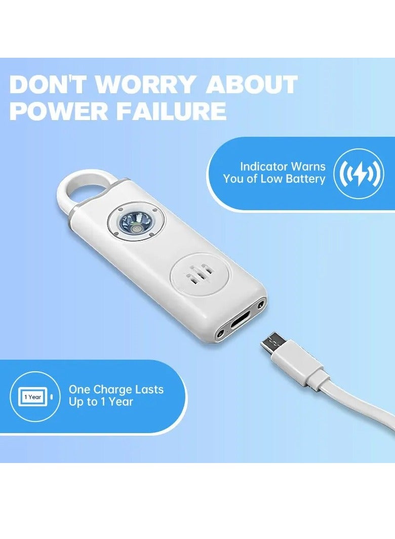 AROAQ Personal Safety Siren For Women, 130 dB Loud Siren Emergency Security Alarm, Anti Robbery Safe Sound Personal Alarm, Security Siren With Strobe And Key Chain For Women, Children, Elderly, (1pc, Blue) - Image 4