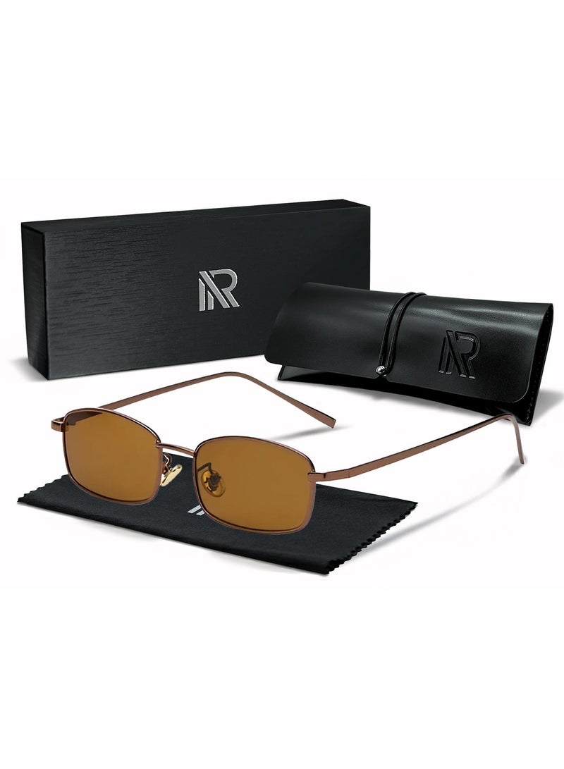 RITY Men & Women Sunglasses with Elegant Metal Frame and Polarized Lenses | Full UV Protection | Luxury Fashion Eyewear for Driving, Travel, Beach & Outdoor Activities | Stylish & Lightweight Design - Image 1