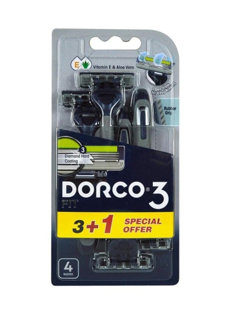 دروكو دوركو فيت ماكينة حلاقة للرجال 3+1