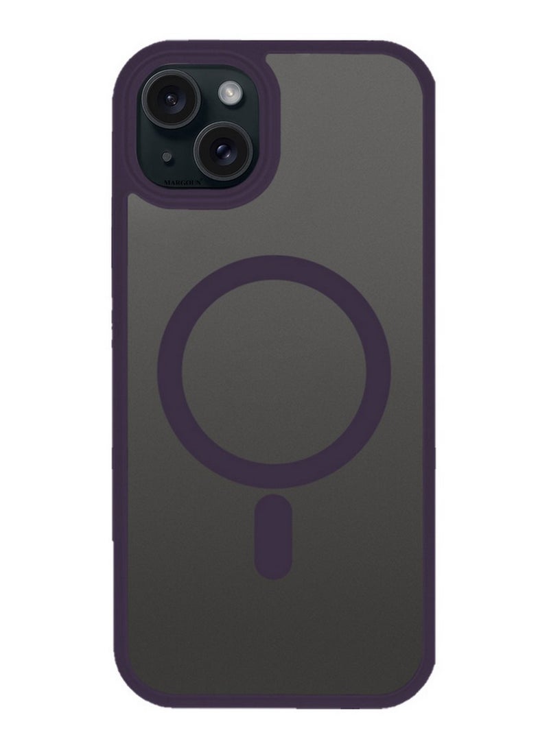 CATANES 2 Pieces Magnetic Slim Protective Case for iPhone 15 Plus - with Wireless Charging Support with 3D Screen Protector - Purple - Image 4