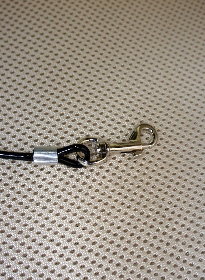 Mogoko Pet Dog Car Seat Belt Restraint, Coated Stainless Steel Chew Proof Dog Vehicle Safety Tether Cable, Double Clip No-Chew Pet Car Leash Lead-31 Inch - Image 4