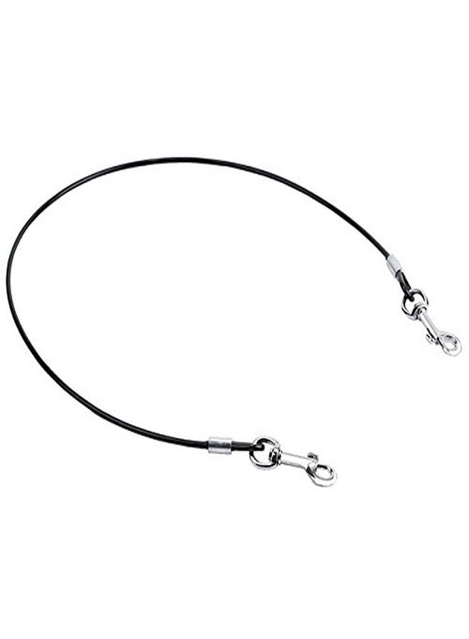 Mogoko Pet Dog Car Seat Belt Restraint, Coated Stainless Steel Chew Proof Dog Vehicle Safety Tether Cable, Double Clip No-Chew Pet Car Leash Lead-31 Inch - Image 1