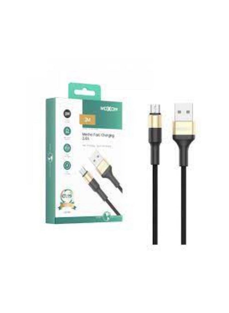 MOXOM - USB To Micro Anti Cut Fabric Super Charging Cable 2.4A CC-54 - Image 1