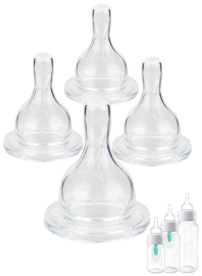 joyfeed Silicone Nipples for Philips Avent Anti-Colic Baby Bottles,Size 2 Nipple,3m+,Meudim Flow, 4 Count - Image 1
