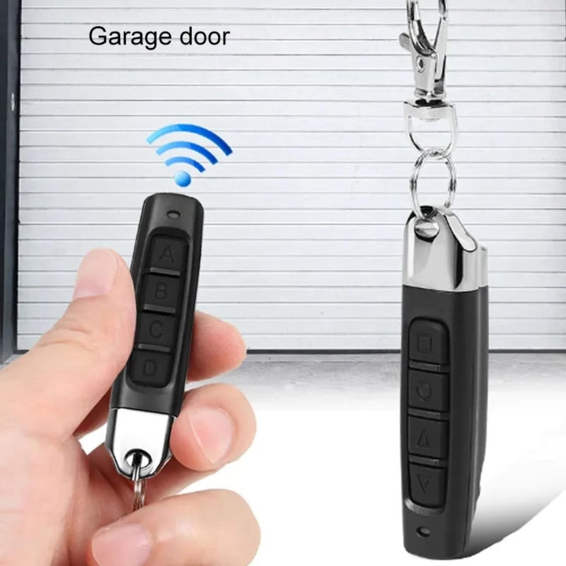 433MHz Auto Copy Remote Control Electric Garage Door Opener Controller Duplicator Clone Cloning Code 4 Keys Transmitter (Black) - Image 2