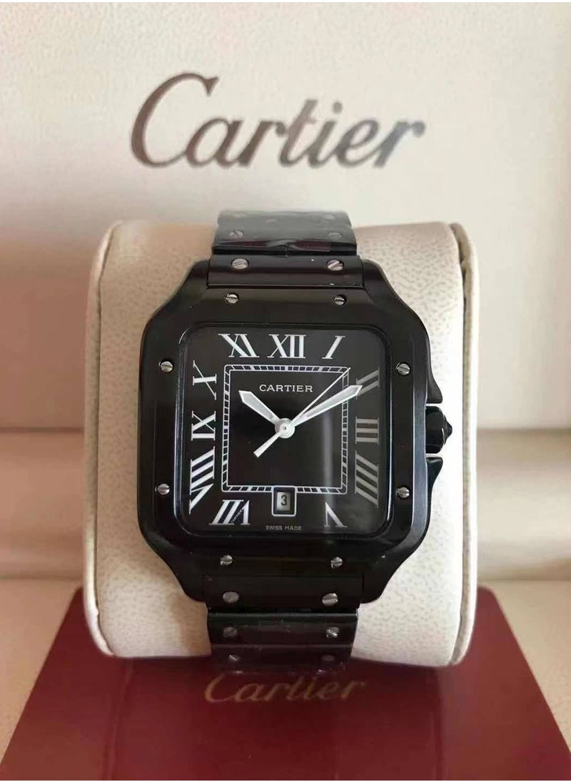 Cartier - Cartier men's luxury watch, Santos model, stainless steel, battery movement - Image 1
