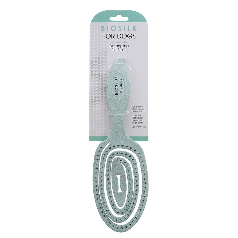 BioSilk for Pets Eco Friendly Detangling Pin Brush for Dogs, Gentle Dog Grooming Brush Designed to Help Remove Knots and Tangles and Support Healthy Coats for All Dogs - Image 2