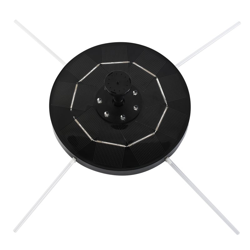 3.5W LED Solar Fountain Pump with Colorful Gradient Light 1800mAh Battery 6 Nozzles Bird Bath Fountain Pump for Bird Bath Garden Pond Patio Water Cycling - Image 2