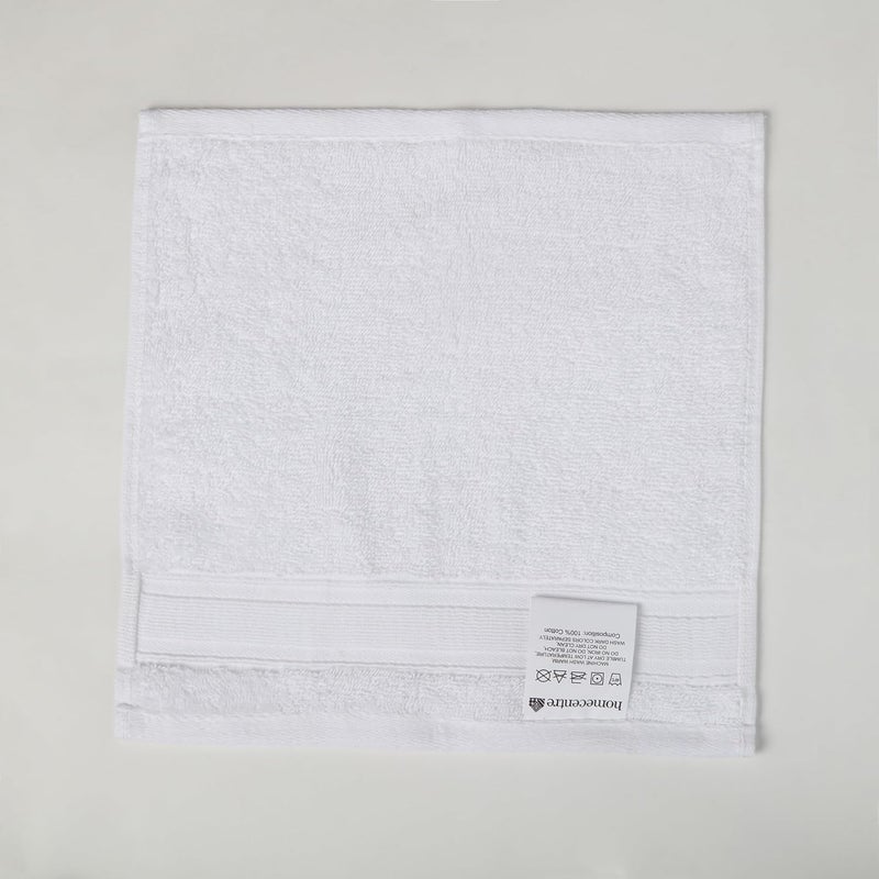 Home Centre Home Centre Colour Refresh Essence Cotton Face Towel White 30x30cm - Image 4