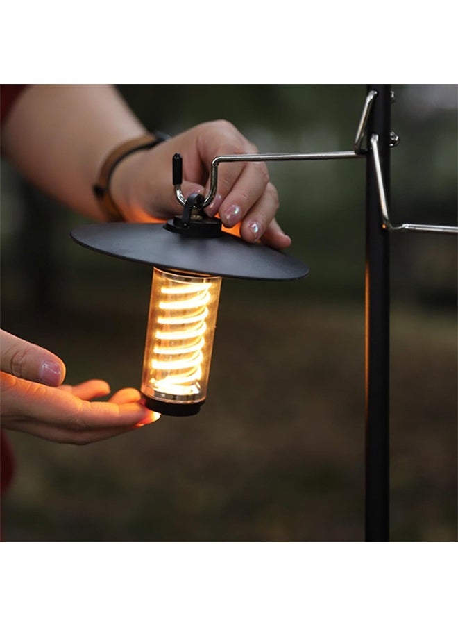 JCB CHIC Portable Camping Folding Lamp Pole，47 Inch Collapsible Aluminum Alloy Lamp Stand with Stake and Hook，Height Adjustable Lantern Pole Hange， Outdoor Lighting Accessory for Camping Fishing Picnic BBQ Outdoor Activities - Image 2