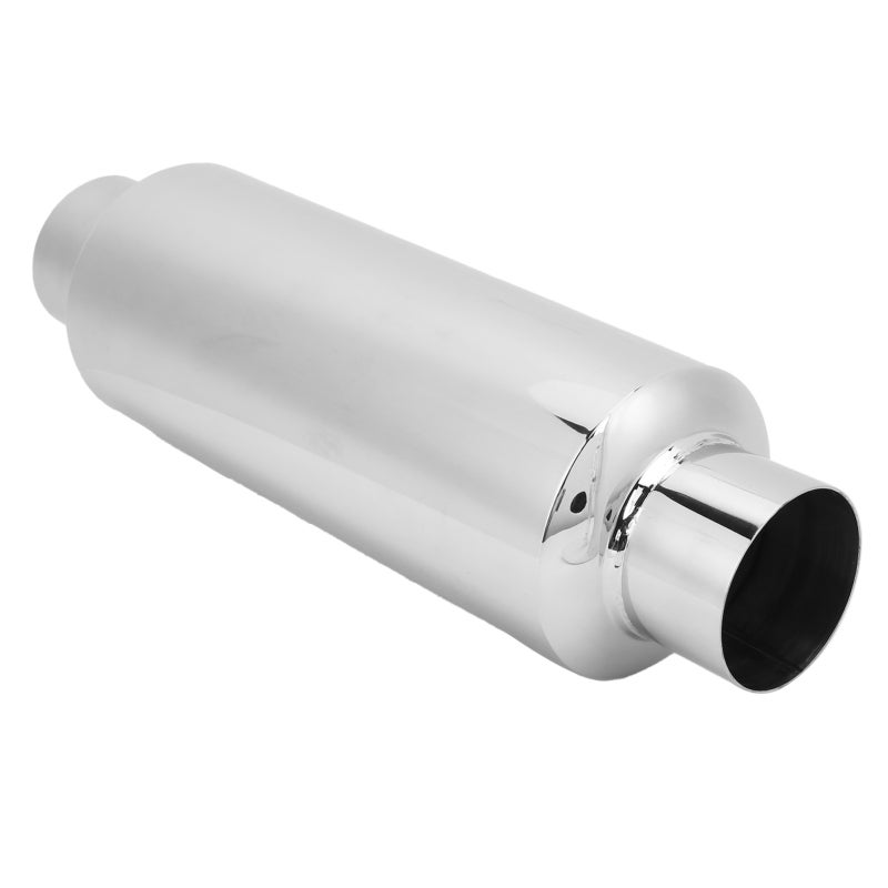Exhaust Muffler: 2-Layer Stainless Steel Straight Through Muffler - High-Density Sound-Absorbing Cotton Low Tone Muffler for Universal Vehicle Exhaust Systems - Image 4