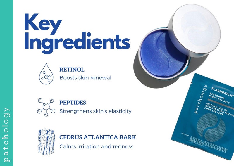 Patchology Restoring Eye Gel Patches with Retinol & Collagen - Eye Masks for Dark Circles, Puffy Eyes & Wrinkles - Anti-Aging Overnight Eye Pads Set - Brighten Skin Care for Eye Bags (30 Pairs) - Image 3