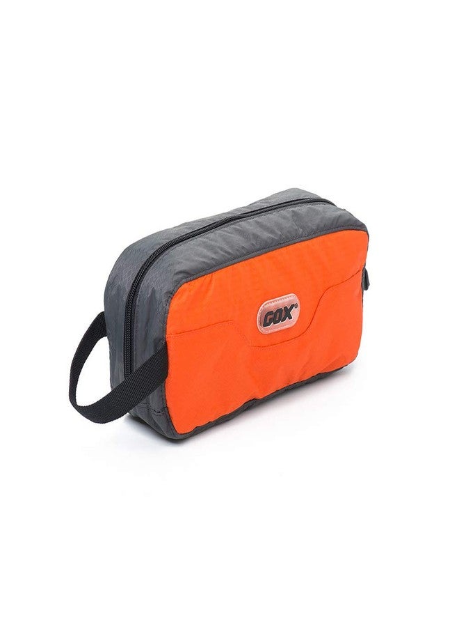 GOX Travel Toiletry Bag,Dopp Kit Case,Ultra-Light Cosmetics Bag Makeup Organizer(Orange) - Image 1