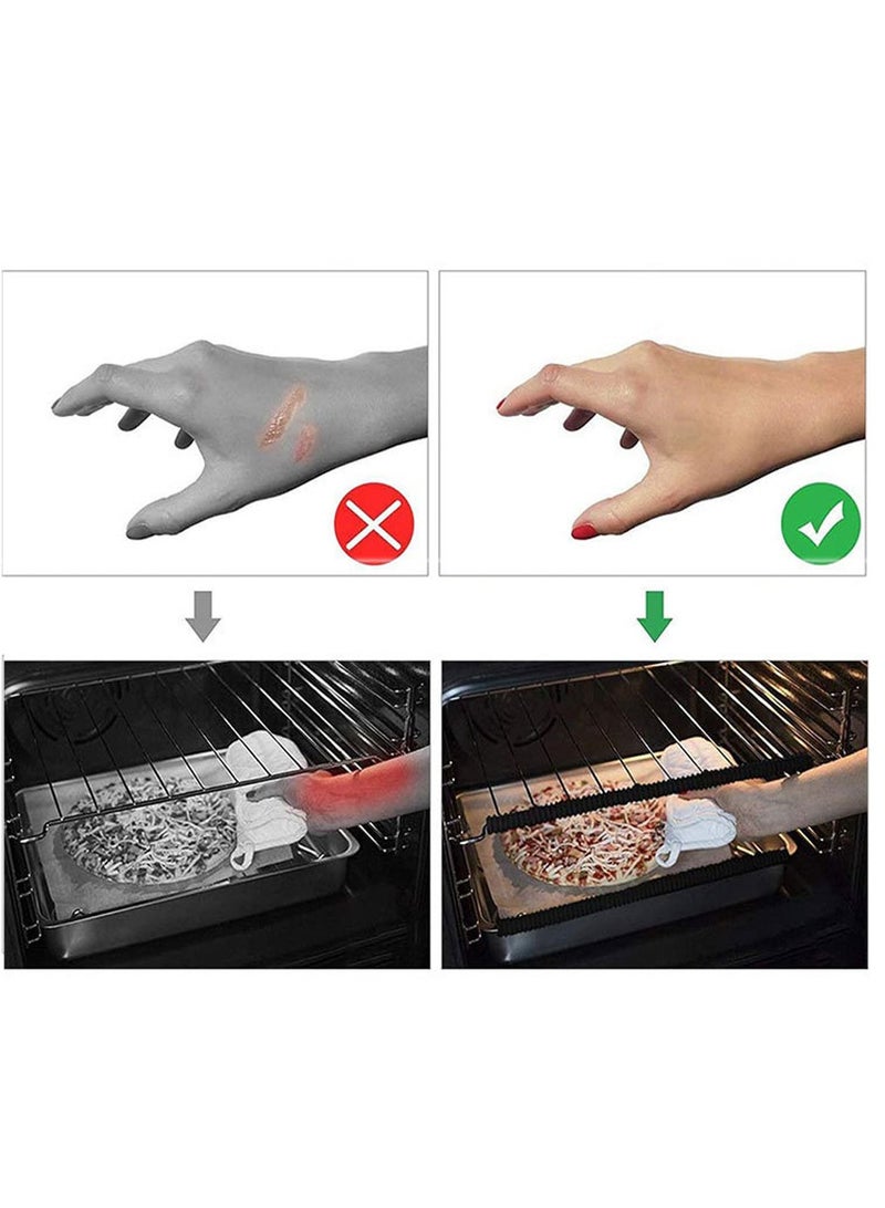 KASTWAVE Oven Rack Shields, 4 Pack Heat Resistant Silicone Oven Rack Cover 14 Inches Long Oven Rack Edge Protector, Protect Against Burns and Scars Protector Hot Strip (Grey) - Image 2