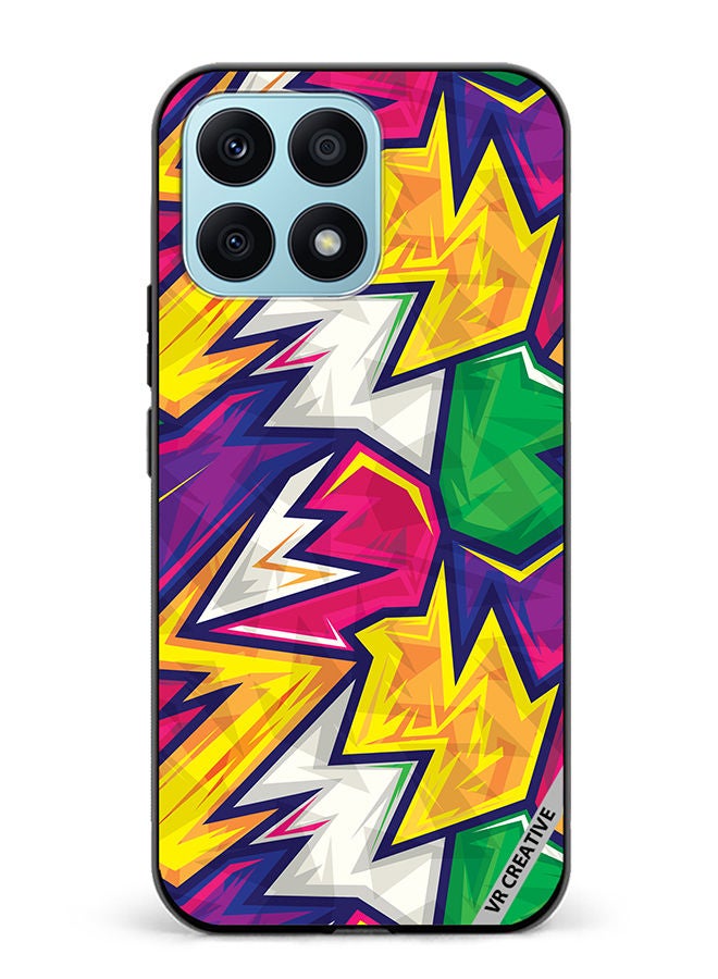VR CREATIVE Protective Case Cover For Honor X8a Colorful Abstract Geometric Design Multicolour - Image 1