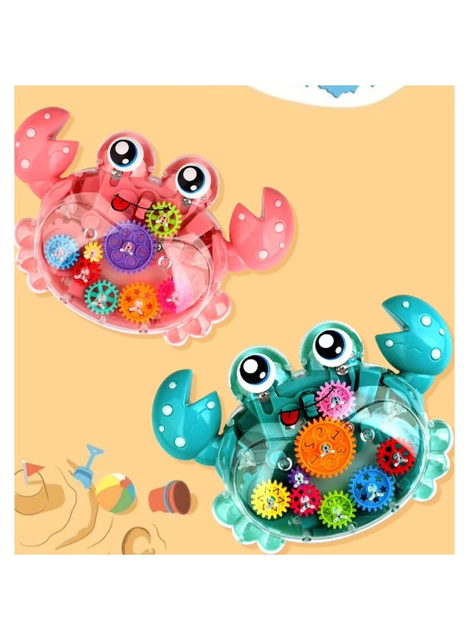 لعبة السلطعون التروس الشفاف مع أضواء وموسيقى وحركة أذرع – موديل 6966-48 للأطفال +3 سنوات - Image 2