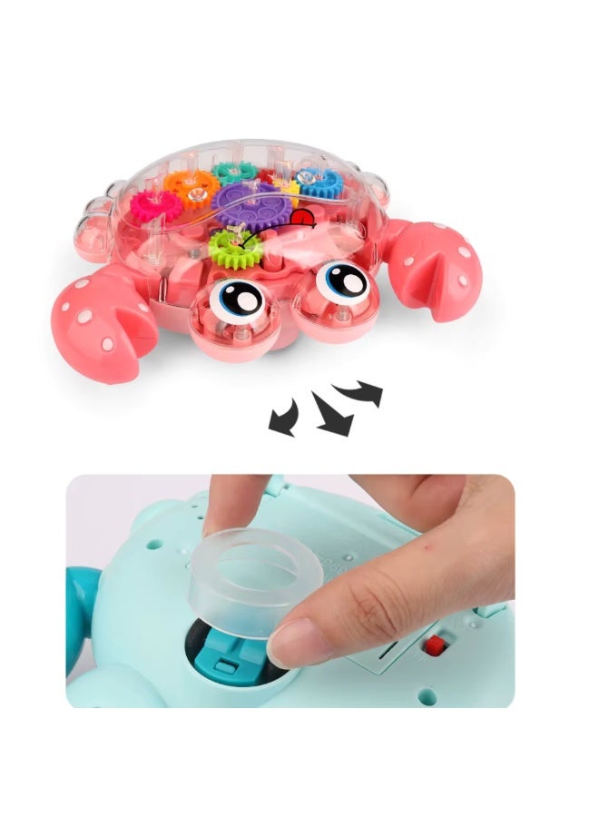 لعبة السلطعون التروس الشفاف مع أضواء وموسيقى وحركة أذرع – موديل 6966-48 للأطفال +3 سنوات - Image 3