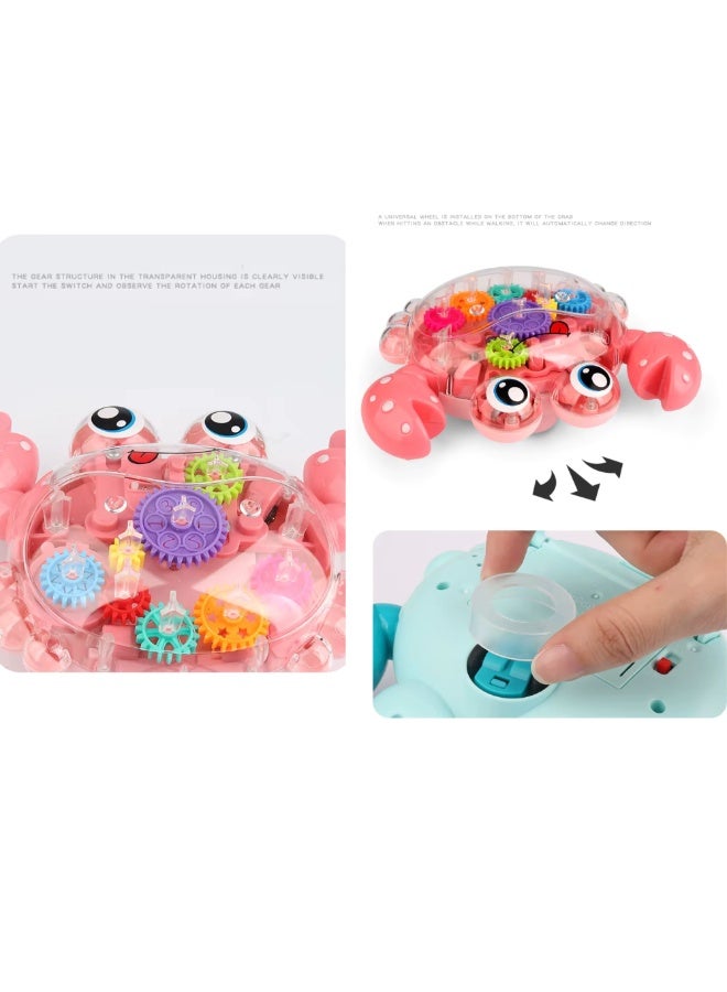 لعبة السلطعون التروس الشفاف مع أضواء وموسيقى وحركة أذرع – موديل 6966-48 للأطفال +3 سنوات - Image 5