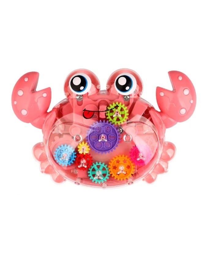 لعبة السلطعون التروس الشفاف مع أضواء وموسيقى وحركة أذرع – موديل 6966-48 للأطفال +3 سنوات - Image 1