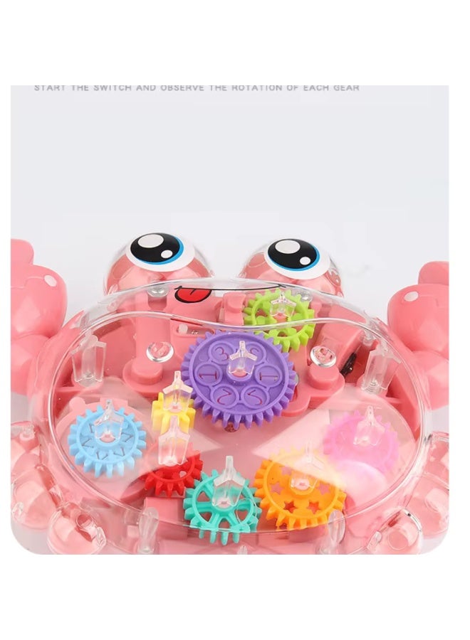 لعبة السلطعون التروس الشفاف مع أضواء وموسيقى وحركة أذرع – موديل 6966-48 للأطفال +3 سنوات - Image 4