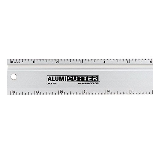 Alumicolor Alumicutter, Safety Ruler and Straight Edge, Aluminum, 12 inches, Silver (1312-1) - Image 4