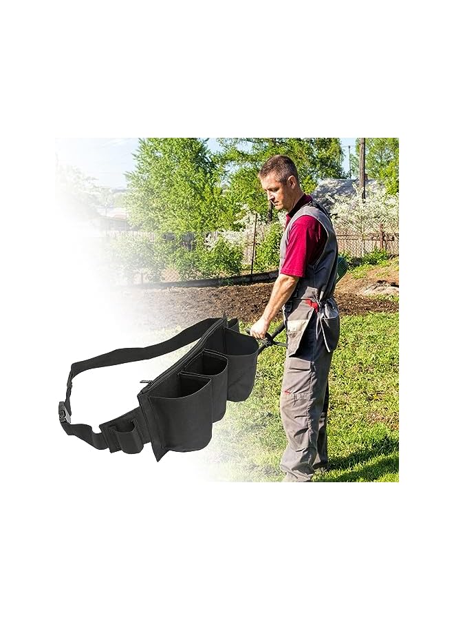 PROMASS promass Waist Tools Bag, , Adjustable Tool Pouch with Tightness Zipper Seal Buckle, Design for Holding Various Cleaning or Gardening Tools, Waterproof Oxford Cloth Cleaner's Waist Bag  - Image 4