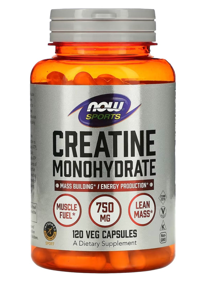 now Creatine Monohydrate 750mg - 120 Capsules - Image 1