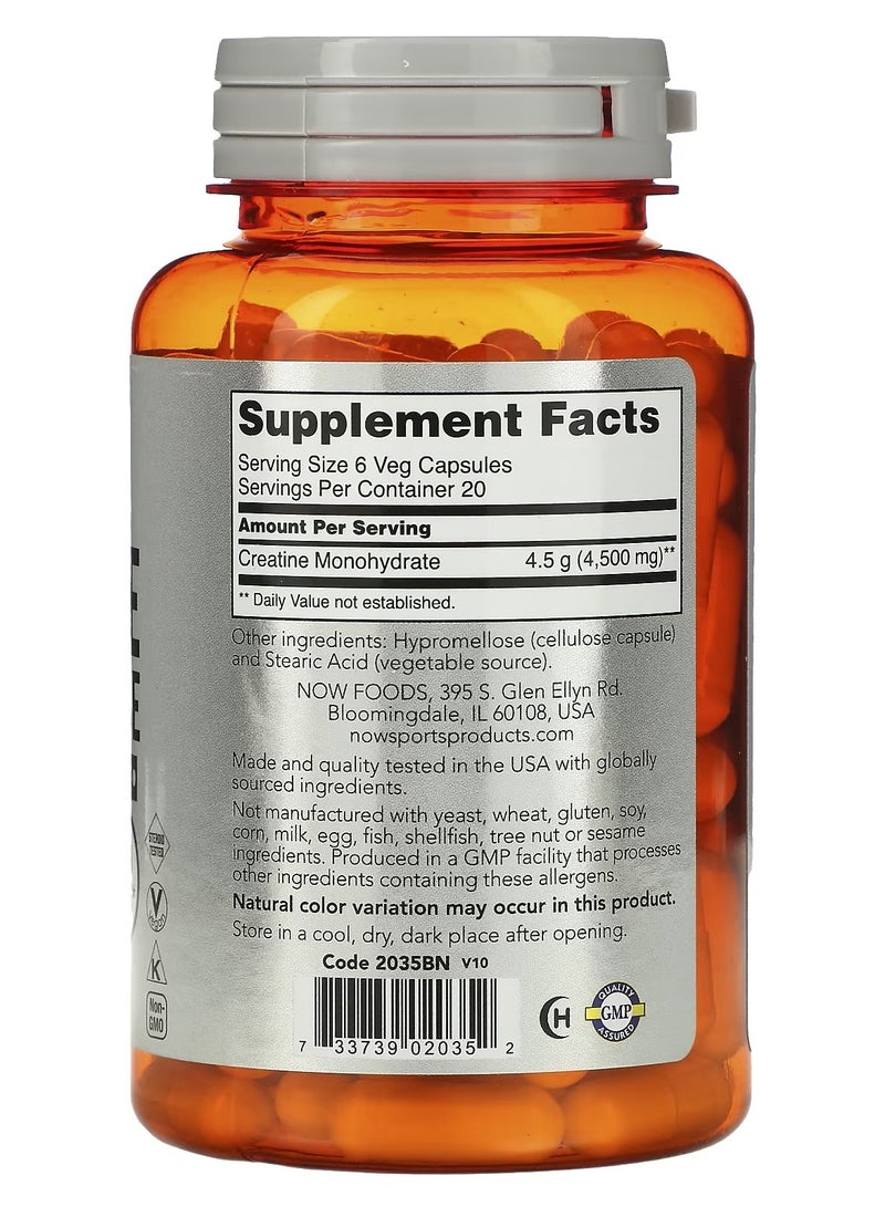 now Creatine Monohydrate 750mg - 120 Capsules - Image 2