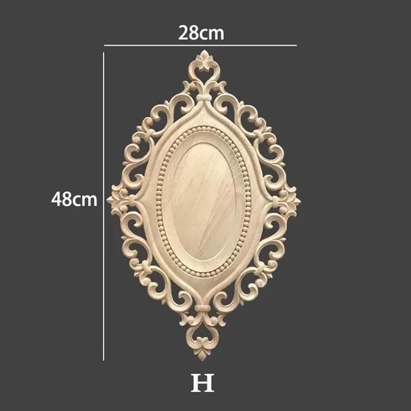 كلاسيك وود كارفينغ زهرة باتش ديكوراتيف كابينيت دور سوليد وود كولور 16 - Image 3