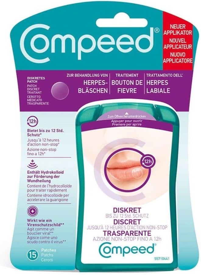 Compeed Cold Sore Discreet Healing Patch 15's - Image 1