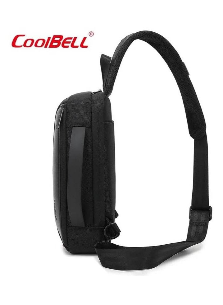 كول بيل حقيبة صدر رجالية مقاومة للماء مع منفذ شحن USB 3.0 - Image 2