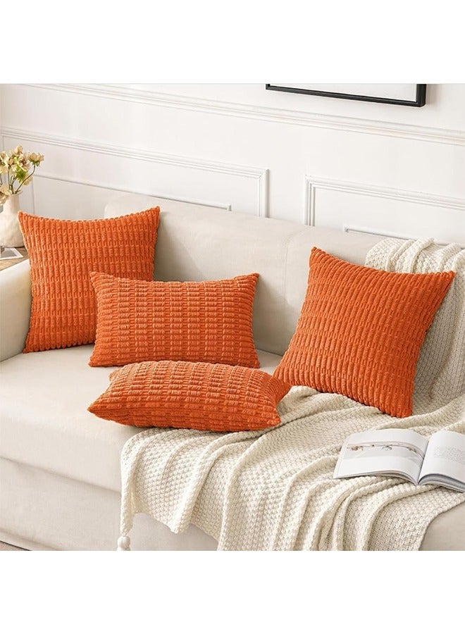 MVAQKLM  2 Pack Cushion Covers Soft Cozy Plush Short Faux Wool Velvet Decorative Sofa Throw Pillow Covers Luxury Cushion Case Pillow Shell for Couch Sofa Bedroom Pillow Square 45X45cm（18X18inch） - Image 4