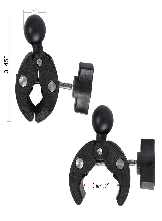 Leenconghui 1" Ball Adapter for Handlebar Clamp Mount Base, Compatible with RAM Mounts B Size Double Socket Arm & Bike Motorcycle Phone Mount Holder - Image 2
