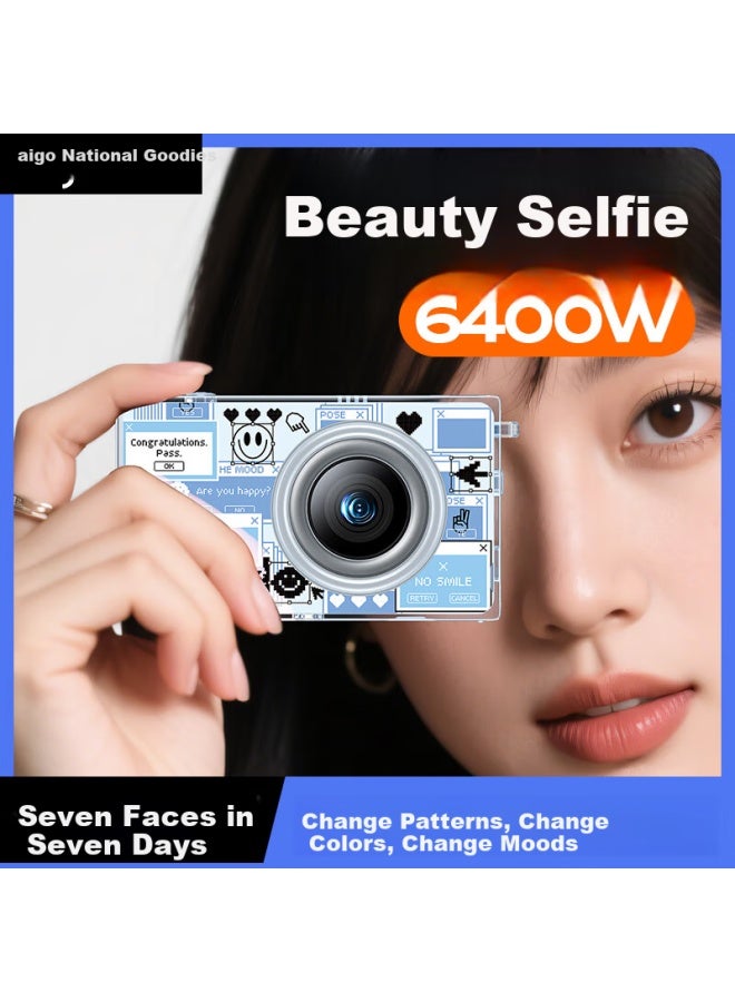 Aigo I520 Selfie Digital Camera For Students, Birthday Gift For Girls, Entry-level Camera For Campus, High-definition Travel Alternative, Ccd With Front And Rear Dual Cameras, Jelly Color, 128gb - Image 5