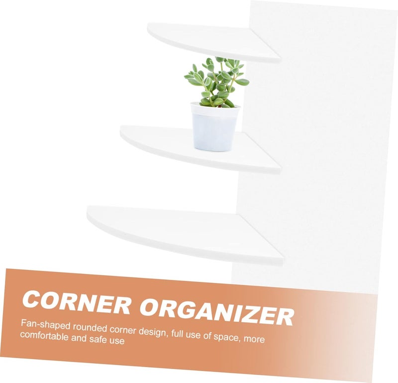 3pcs Corner Storage Plank Wall Storage Board Bookshelf for Home Office Use Kitchen Shelving - Image 4