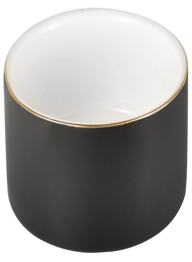 CROWNOS Paper Clip Holder Ceramic Paperclip Holders for Desk Organizer, Black - Image 1