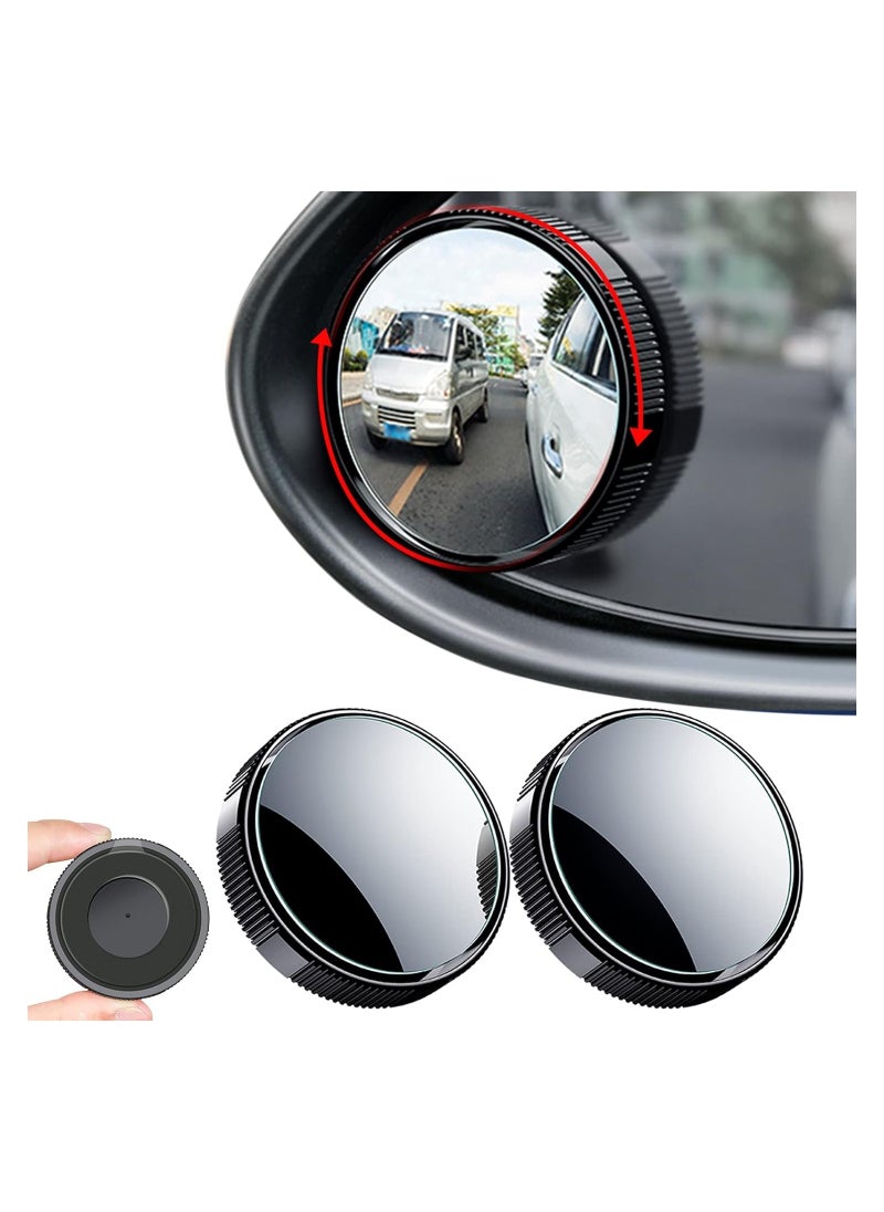 RATSAW 2 Pcs Blind Spot Car Mirror Universal Rainproof 360 Degree Adjustable Car Visual Aid Mirror Reusable Rearview Mirror With Sucker For Cars Trucks  - Image 1