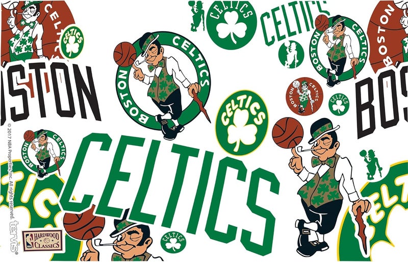 TERVIS Plastic Made in USA Double Walled NBA Boston Celtics Insulated Tumbler Cup Keeps Drinks Cold & Hot, 16oz, All Over - Image 1