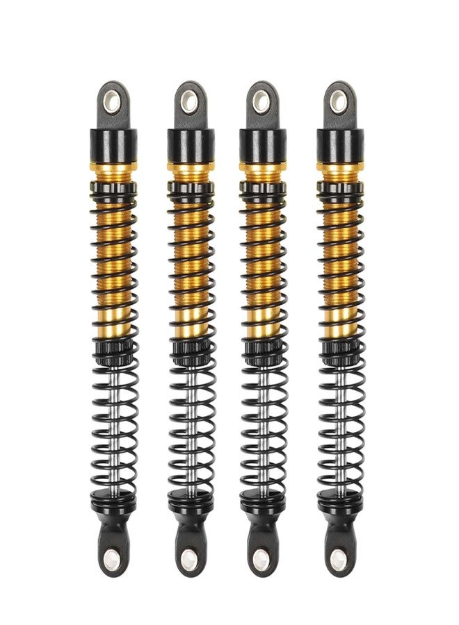 LAFEINA 4PCS Aluminum Threaded Shock Absorber Oil Damper for 1/12 Mini Crawler 1/18 RC Crawler Car TRX4M TRX4MT Upgrade Parts (Gold, 71mm) - Image 1