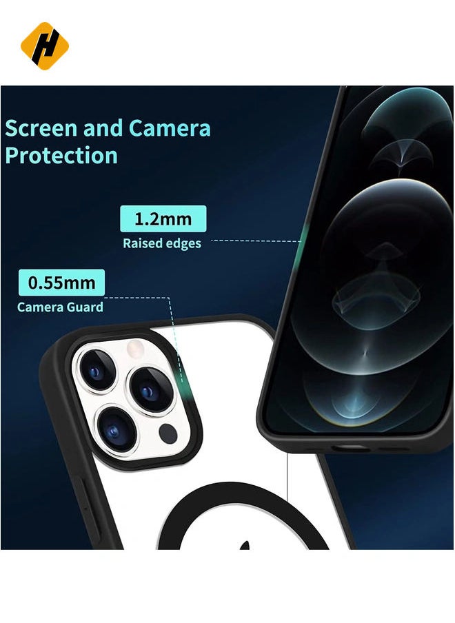 Generic - iPhone 12 Pro Max Case Clear Magsafe Slim Cover, Ultra-Thin Shockproof and Anti-Yellow Transparent Protective Cover Compatible for Apple iPhone 12 Pro Max 6.7 inch - Black - Image 1