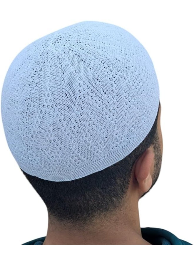 Muslim prayer cap made of Turkish cotton – designed for Islamic prayers and occasions, fits the shape of the head, one size fits all. - Image 4