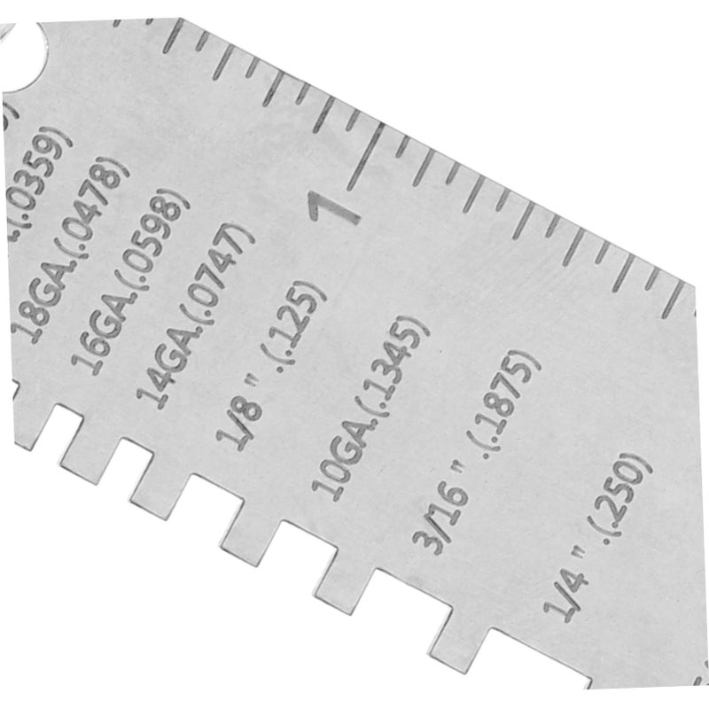 Stainless Steel Welding Gauge Tool for Gap Thickness Measurement Weld Inspection Ruler - Image 4