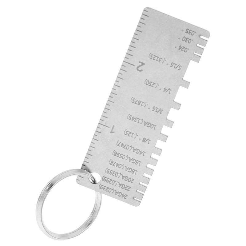 Stainless Steel Welding Gauge Tool for Gap Thickness Measurement Weld Inspection Ruler - Image 2