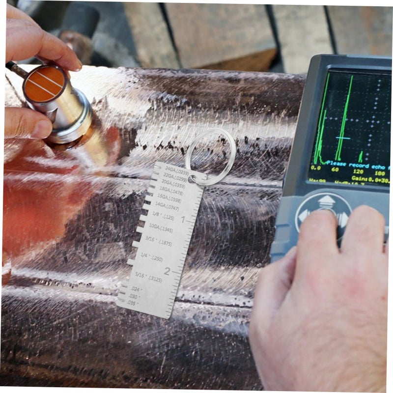 Stainless Steel Welding Gauge Tool for Gap Thickness Measurement Weld Inspection Ruler - Image 5