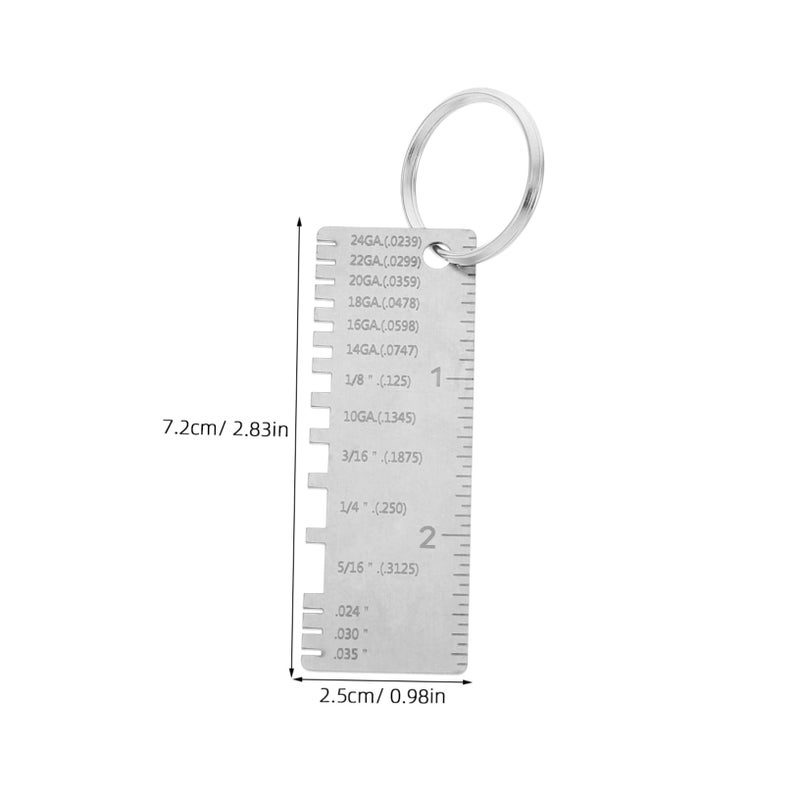 Stainless Steel Welding Gauge Tool for Gap Thickness Measurement Weld Inspection Ruler - Image 3