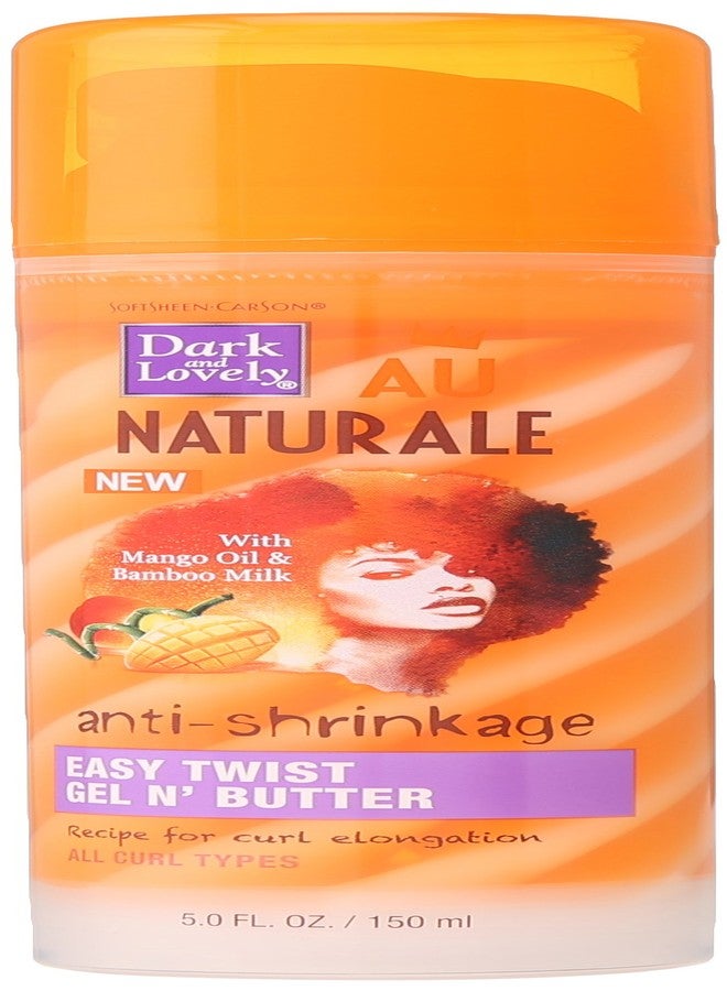Curly Hair Products by SoftSheen-Carson Dark and Lovely Au Naturale Easy Twist Gel N' Butter, with Mango Oil and Bamboo Milk, For all Curl Types, Great for Twist Outs, Paraben Free, 5 fl oz