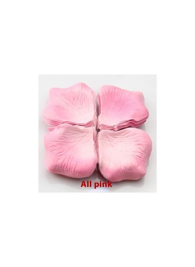 yongsheng 1150-Piece Artificial Rose Petal Set Pink 5x5.5cm，Artificial Silk Rose Petals Flower Petals for Wedding Decoration Party Valentine’s Day (Pink)  - Image 1