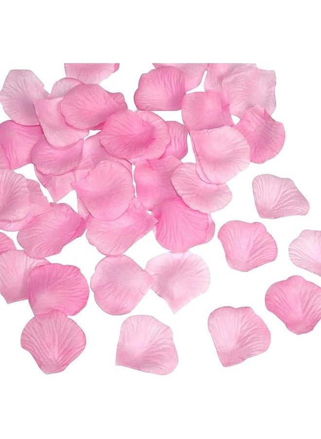 yongsheng 1150-Piece Artificial Rose Petal Set Pink 5x5.5cm，Artificial Silk Rose Petals Flower Petals for Wedding Decoration Party Valentine’s Day (Pink)  - Image 2