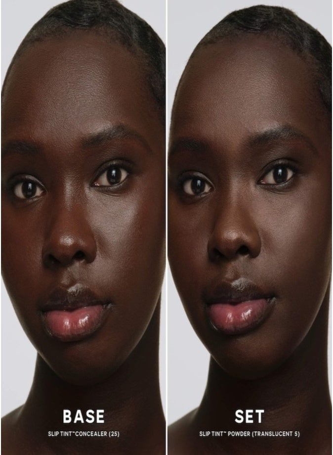 Saie Slip Tint™ Undetectable Baked Setting Powder , Translucent 5 - Deep to Rich 7g – Lightweight, Blurring, Shine-Control Finishing Powder - Image 4