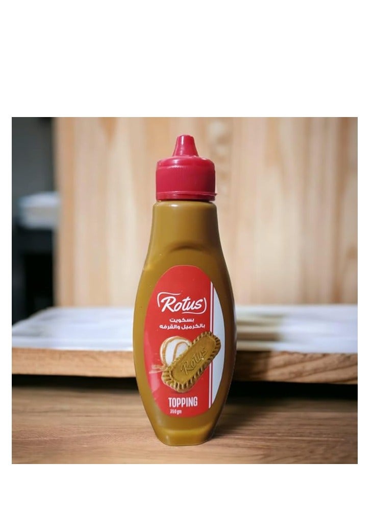 Rotus Caramel and Cinnamon Biscuit Topping Sauce - 350g - Image 2